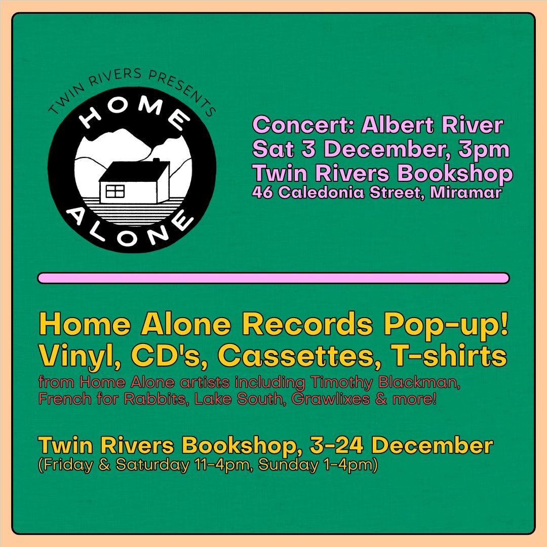 The <a href="/HomeAloneMusic/">Home Alone Music</a> pop-up shop is now open in Miramar!  Albert River performs soon!!