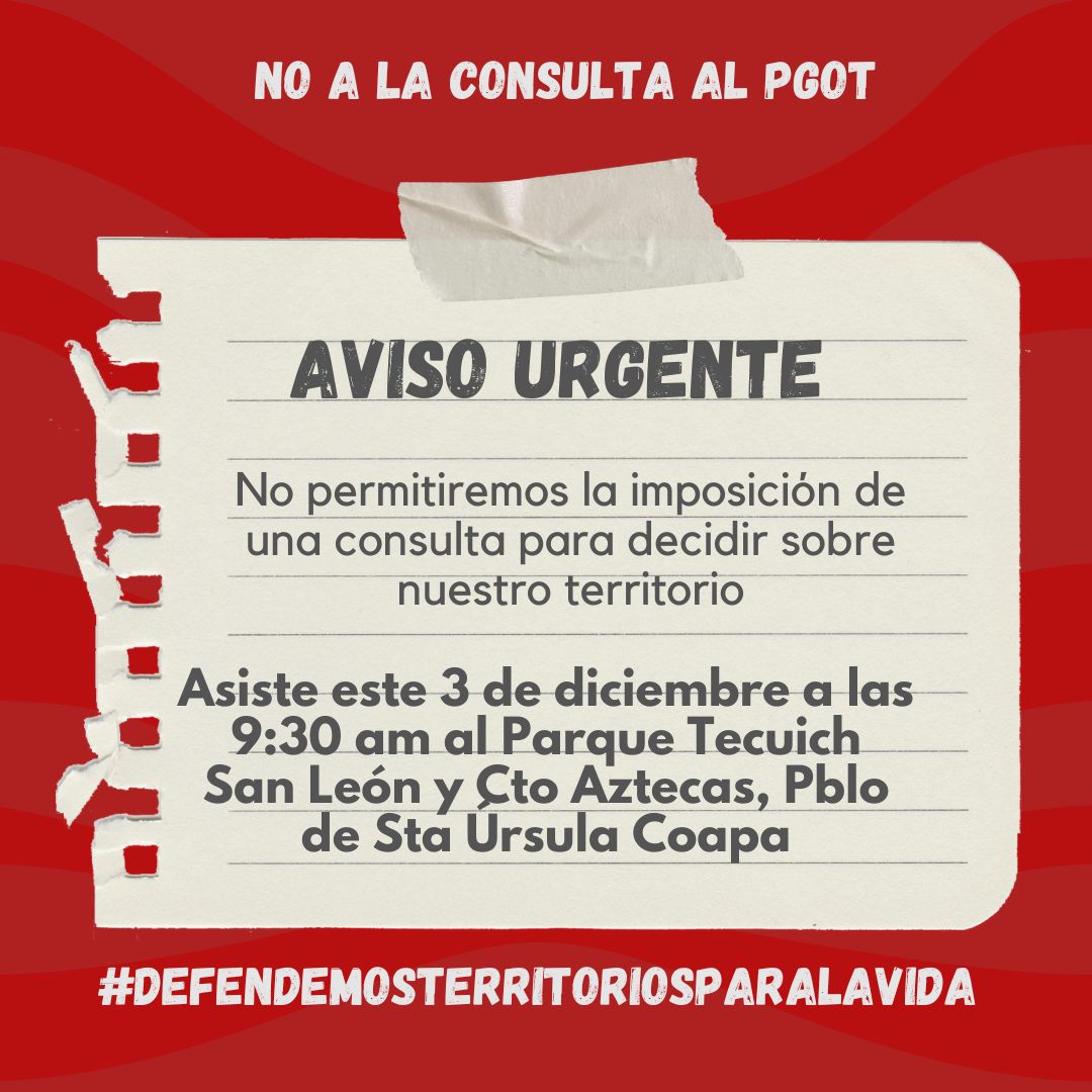 Coordinación de Pueblos de Xochimilco. tweet media