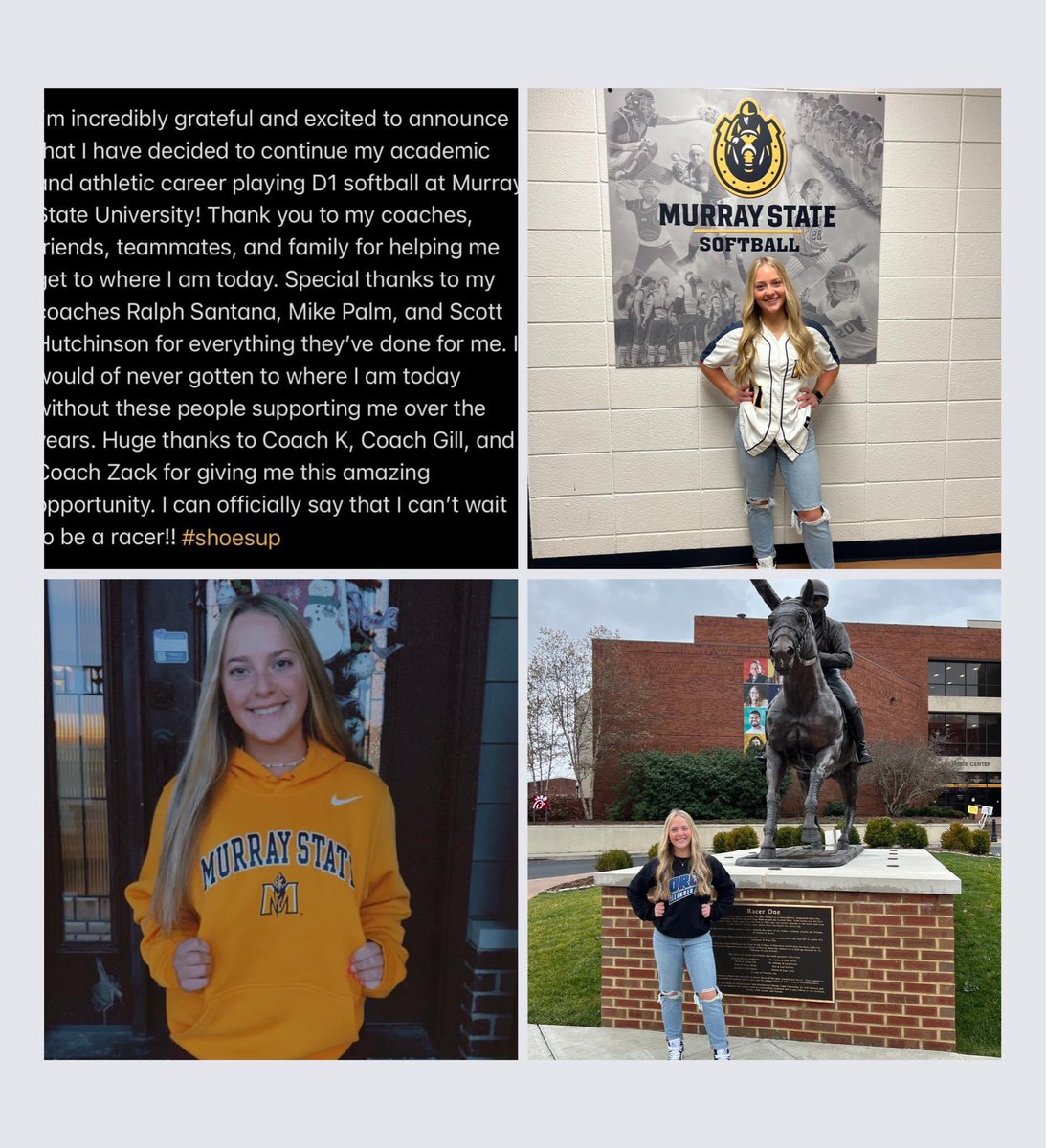 🔵⚫️ Commitment Alert ⚫️🔵

Congratulations to Katy Huels (16u Santana) on her commitment to continue her education &amp; softball career at Murray State University! The Racers are getting a great one! @Sball2024grad  <a href="/ralphsantana20/">Ralph Santana</a> <a href="/CoachGill_MSU/">Ashley Gilland</a> <a href="/RacersSoftball/">Murray State Softball</a> @CoachZack_MSUSB