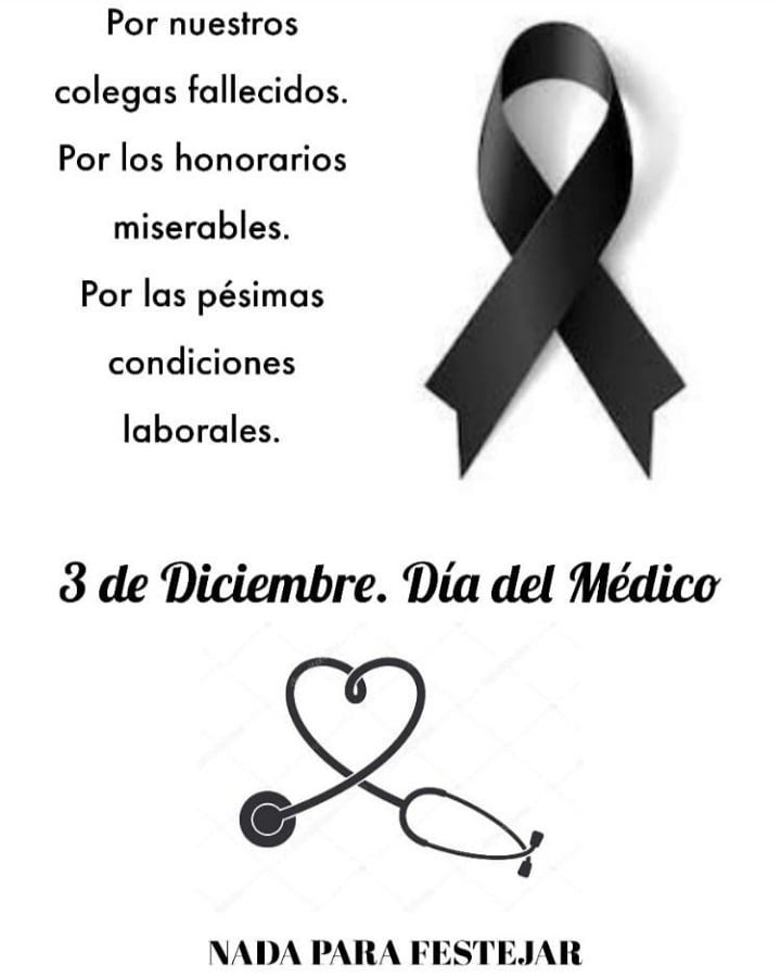 Colo54032038's tweet photo. #diadelmedico lamentable destrato de TODOS los gobiernos hacia el personal de salud, sin médicos no habrá salud. Lo están logrando @FernanQuirosBA https://t.co/ZD6HXah8pm