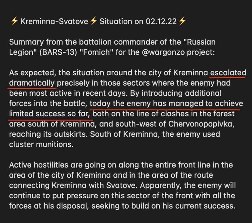 Dmitri on Twitter: "Russian WarGonzo channel reported earlier today ...