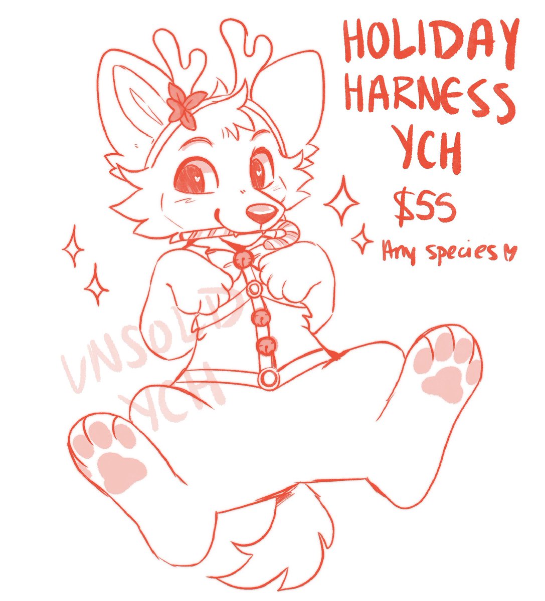tidalcats's tweet photo. Holiday harness YCHs are now open!☃️🎁❄️ 
- multislot, 55 USD 
- any species 
- December completion (will be finished before Christmas)
Please fill out a form in the replies or DM me if interested!! Limited slots! RTs are extremely appreciated! ❤️ https://t.co/iVKCNvcsha
