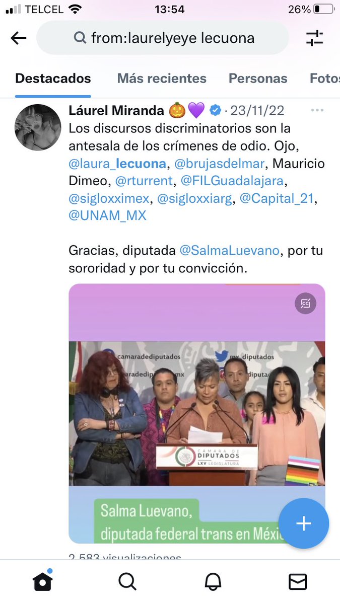 laura_lecuona's tweet photo. Dice L. Miranda que no es cierto que haya detonado una campaña en mi contra (más mentiras de la identidad de género). Ejemplar, por cierto, la conducta de las manifestantes. Adjunto la imagen del volante que se repartió https://t.co/cpJX0yhRtG