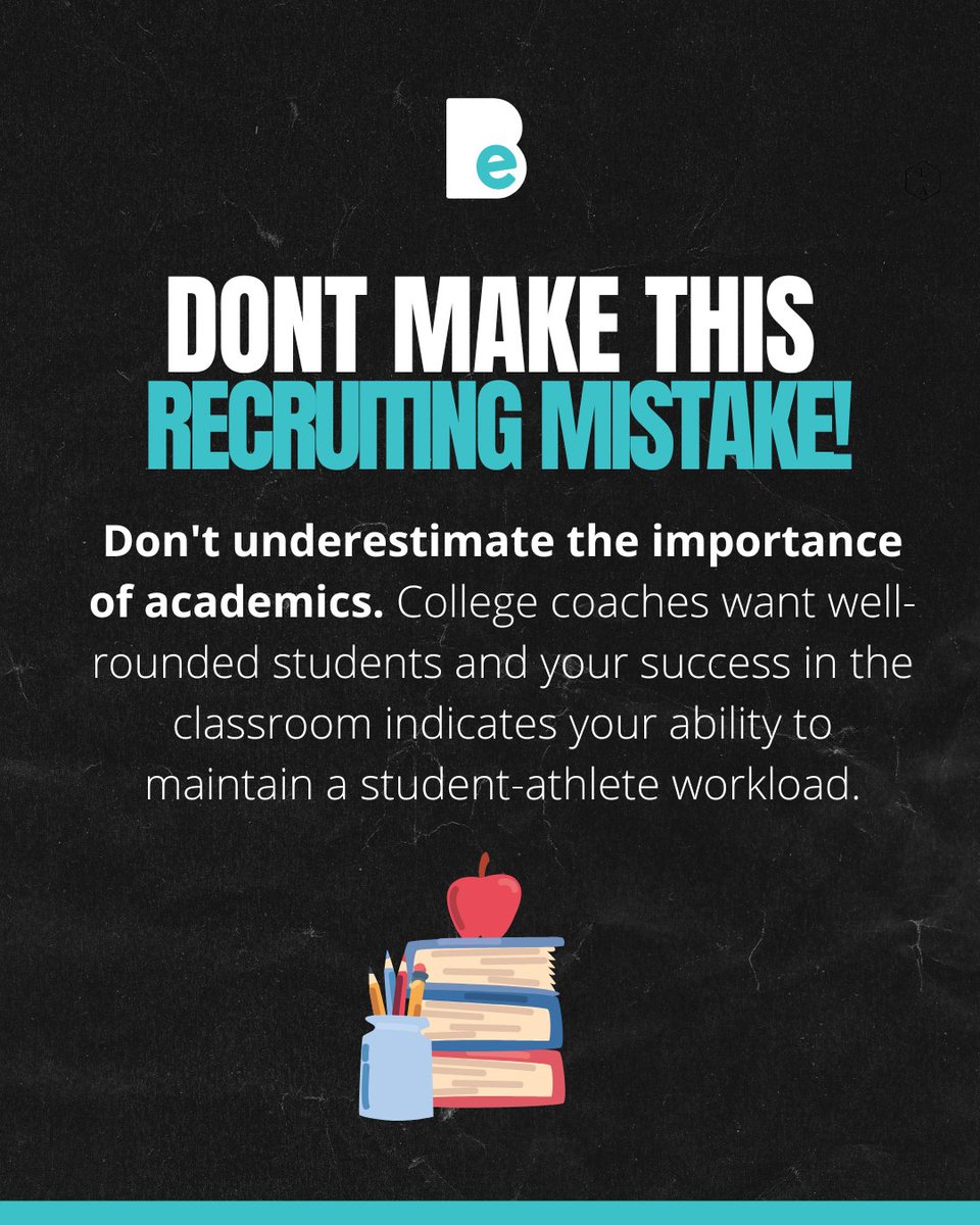 bestedprep's tweet image. Don&apos;t make this recruiting mistake! 

Academics are #crucial to the recruitment process.

#beyourbest | #besteducationprep