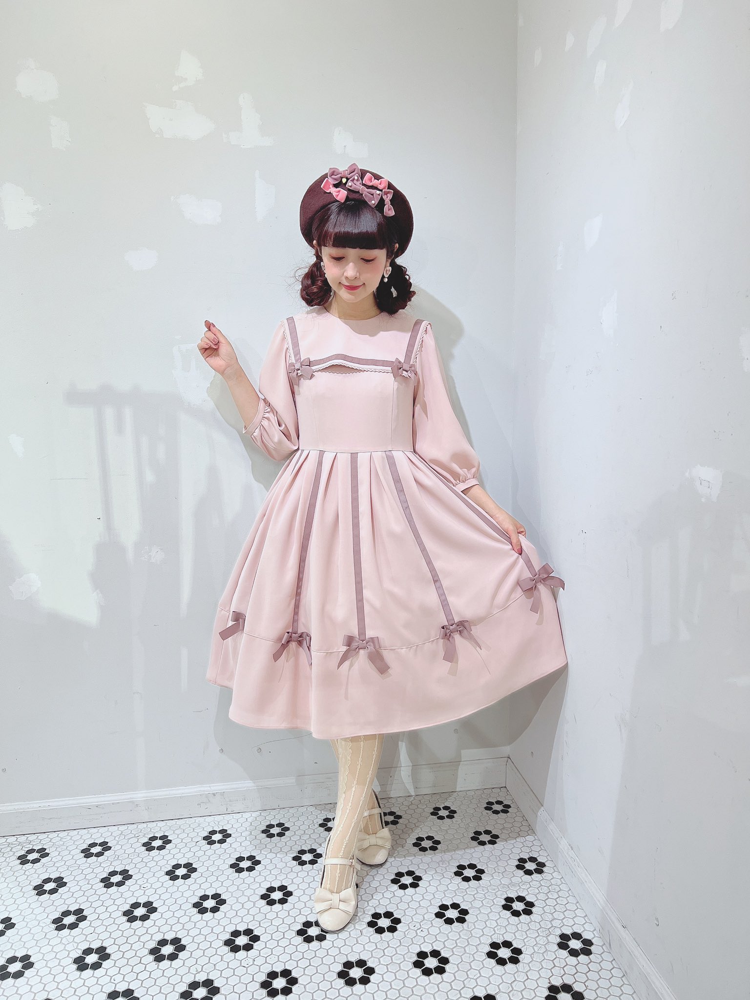 新品未使用】Melody BasKet ストライプマドモアゼルドレス 深澤翠