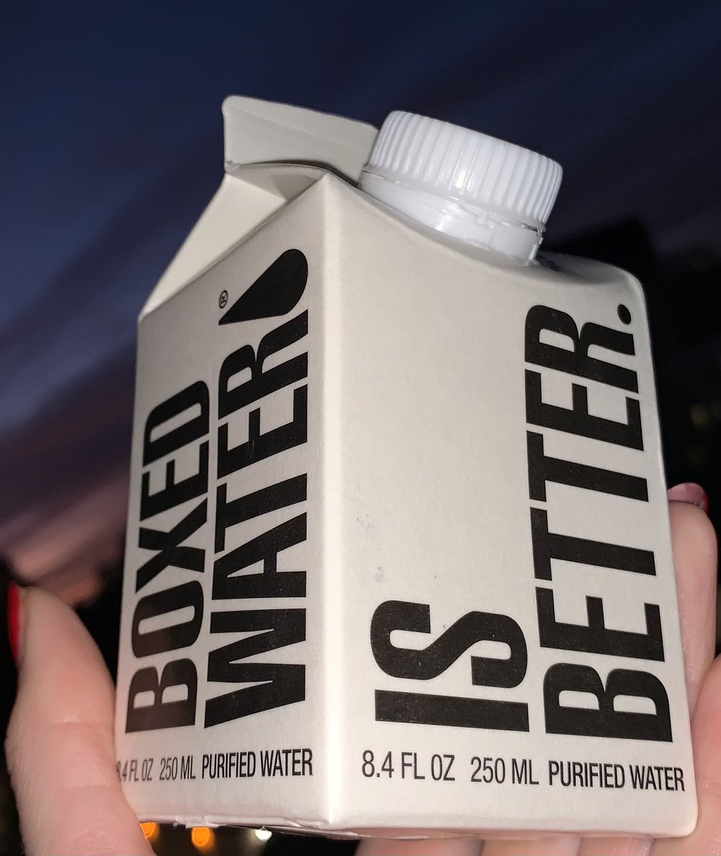 masunUSFCA's tweet photo. Are things like Boxed Water a solution for a more sustainable future, or is it greenwashing? Compared to plastic, carton packaging has a less overall carbon footprint— but single-use containers are still detrimental for our planet. REUSE and REDUCE! ♻️ #betterplanet #consbioUSFCA https://t.co/AbM8MUDroU