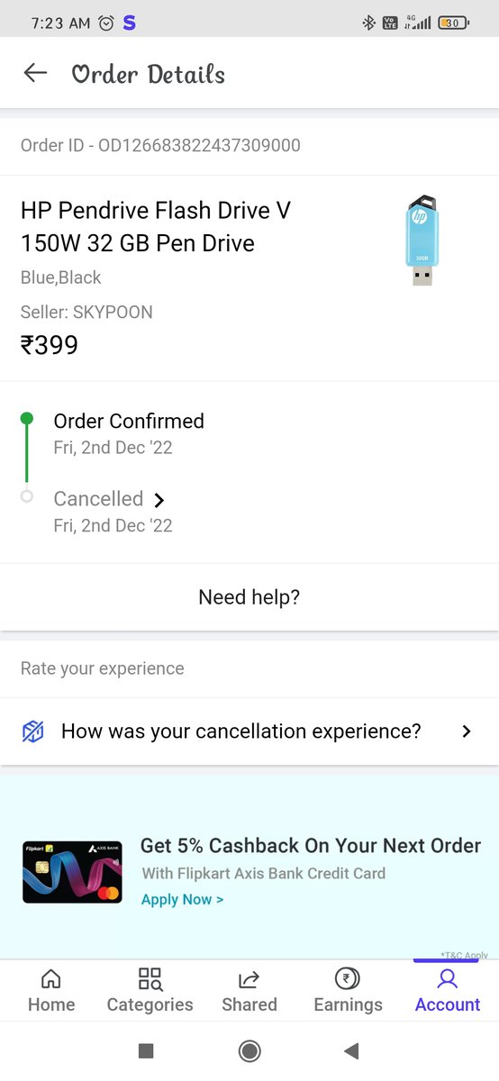 TrickyAirdrops's tweet photo. @Flipkart i cancelled my order but it is still shipping .... I don't want the product now and want my money refunded... I tried to contact ur customer support but didn't find anything helpful... Kindly help me with the cancellation of product and refund. https://t.co/QkO2IuiqoU