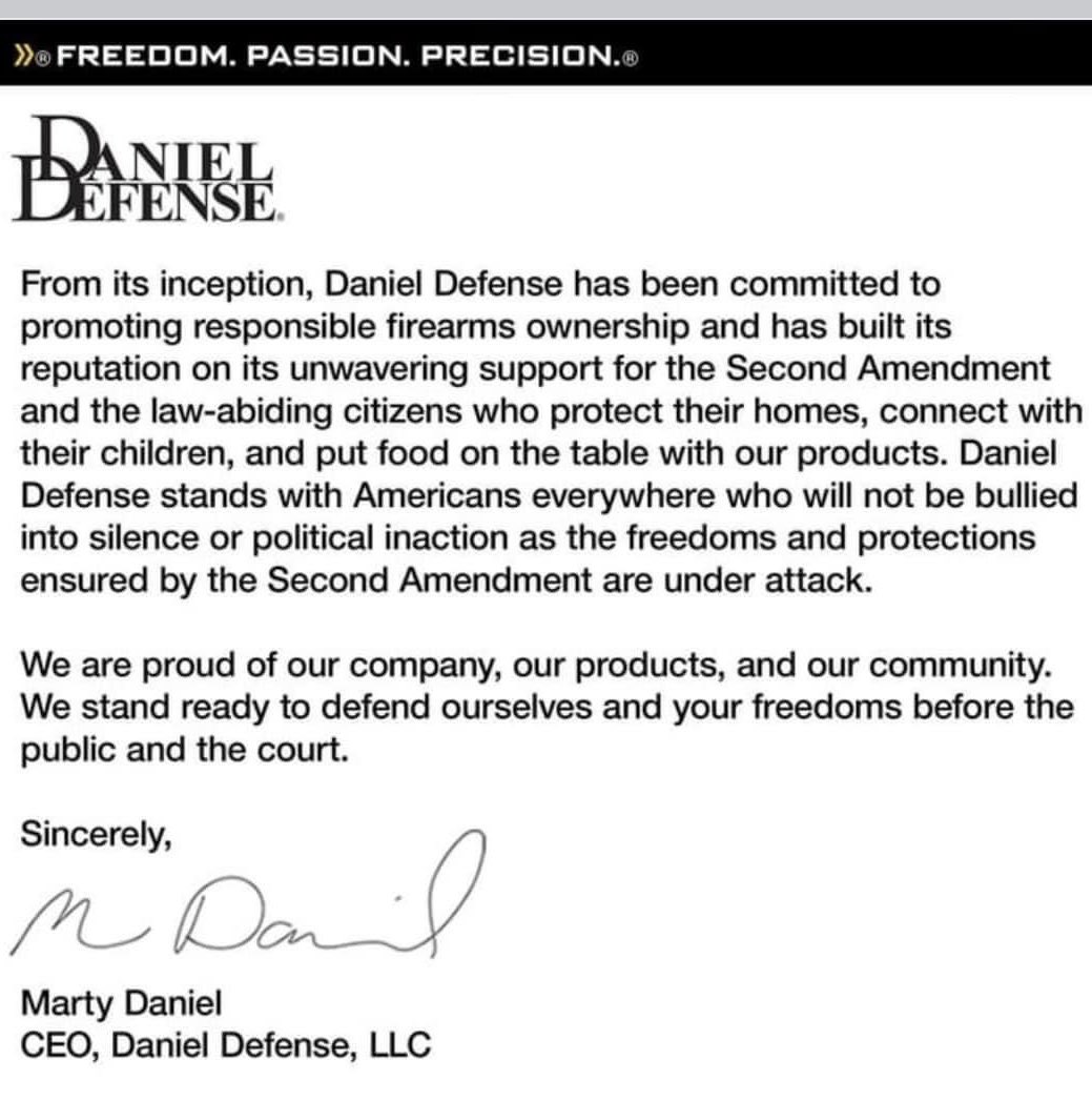 Like Share Comment and support Daniel Defense as they fight to protect their business and our 2nd Amendment. The anti gun politicians are out to disarm. Do not be fooled.#Danieldefense #Bloomberg #lawsuit #adventureoutdoors