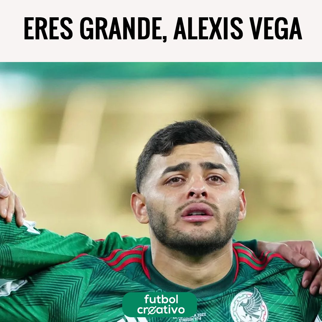 futcreativo's tweet photo. #DatoCreativo | ¡DE #CHIVAS PARA EL MUNDO!

❌0 Goles ⚽️
❌0 Asistencias🦵
✅ 15 Lagrimas en el Himno nacional 😭

Ya no regreses a México, #AlexisVega. Tu nivel es de Europa. 
 #México #Qatar2022 #MundialQatar22 #FueraTata #SeleccionMexicana https://t.co/IRg4513cSz