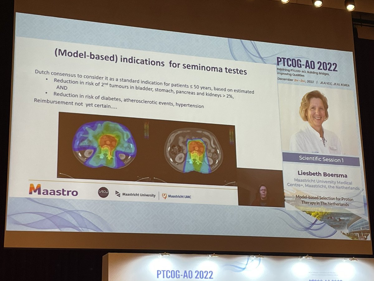 CGrassberger's tweet photo. 🎙️Great talk by Liesbeth Boersma about the Dutch model-based approach for proton patient selection:

- great model performance, see predicted vs observed dysph &amp; RP incidence! 📊

- they have a model for seminona!! @sophia_kamran 

Looking forward to prospective validation!! https://t.co/B3mr22lXJz
