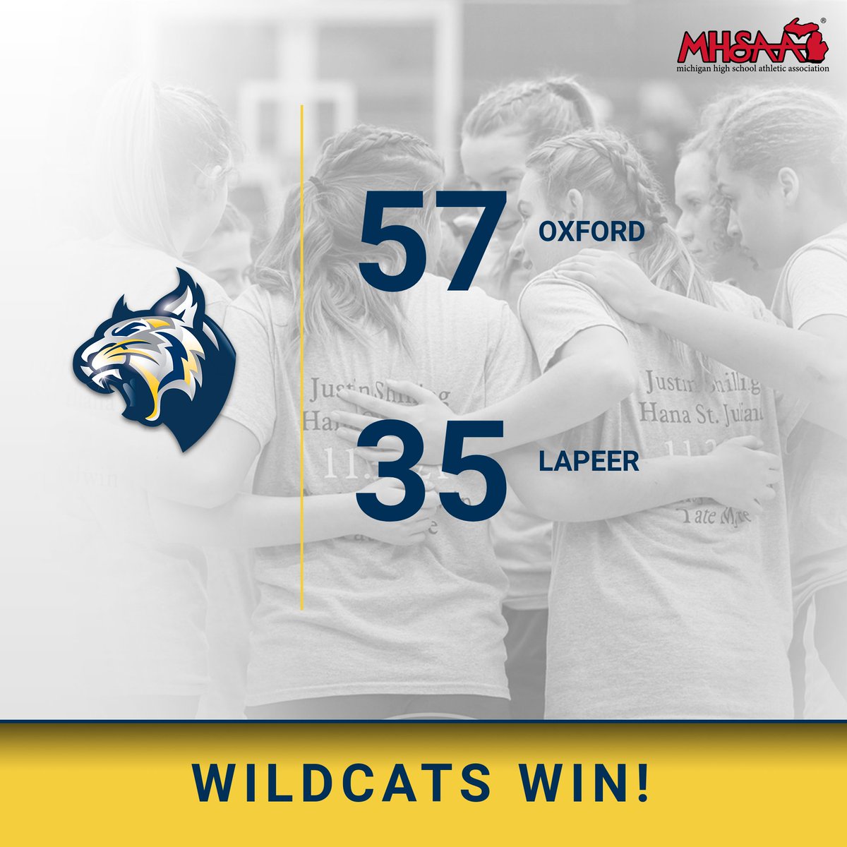 The Girls Varsity Basketball Team dominates tonight to complete a 3 game Oxford sweep over Lapeer!