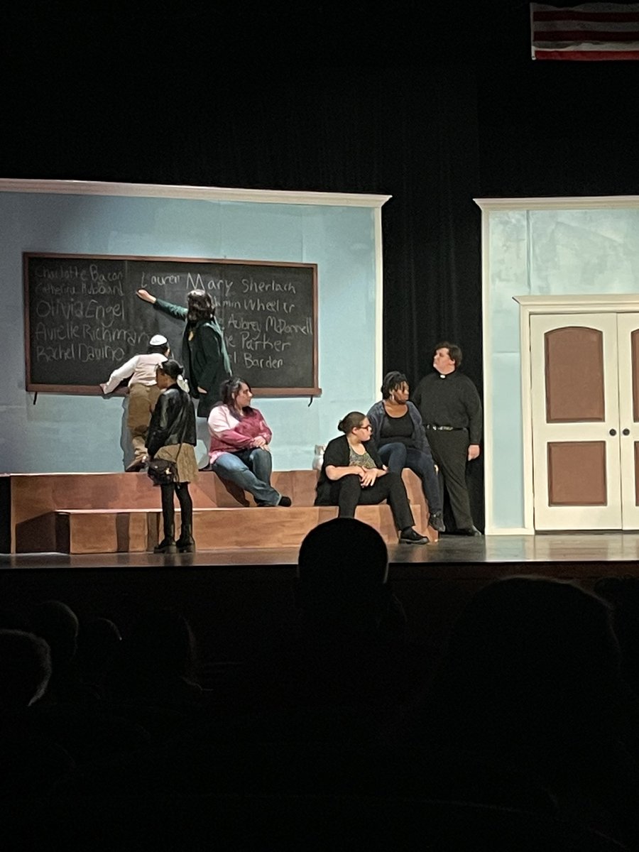 Miss_Spadafora's tweet photo. What a moving performance by @NorthBabSchools High School production of “26 Pebbles”. Such a profound theme about coming together as a community! Loved getting to see my former students share this important message on the stage💙🐾 https://t.co/2U7NAtGGVs