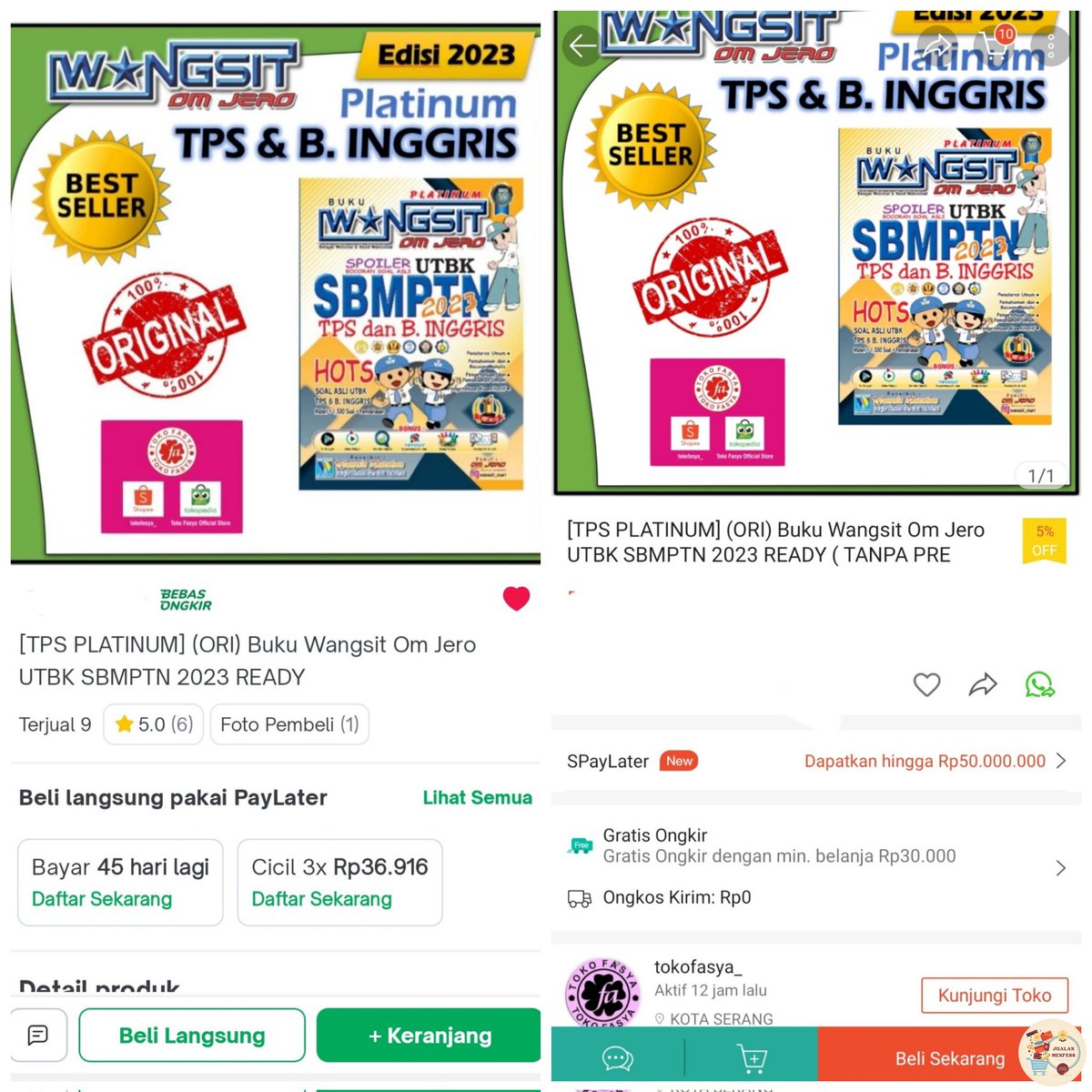 tokofasya's tweet photo. Buku Wangsit Platinum TPS 2023, original, bukan kertas fotocopyan
tanpa pre-order via tokped or shopee, gratis ongkir🤗.
https://t.co/orFdXrkVpg
https://t.co/AeUD98tiUk
#zonajajan #studytwt #studyacc #tps #tpswangsit #AMBISVERSE #snbt #sbmptn #wangsit #utbk #study https://t.co/IHxXOVRpuu
