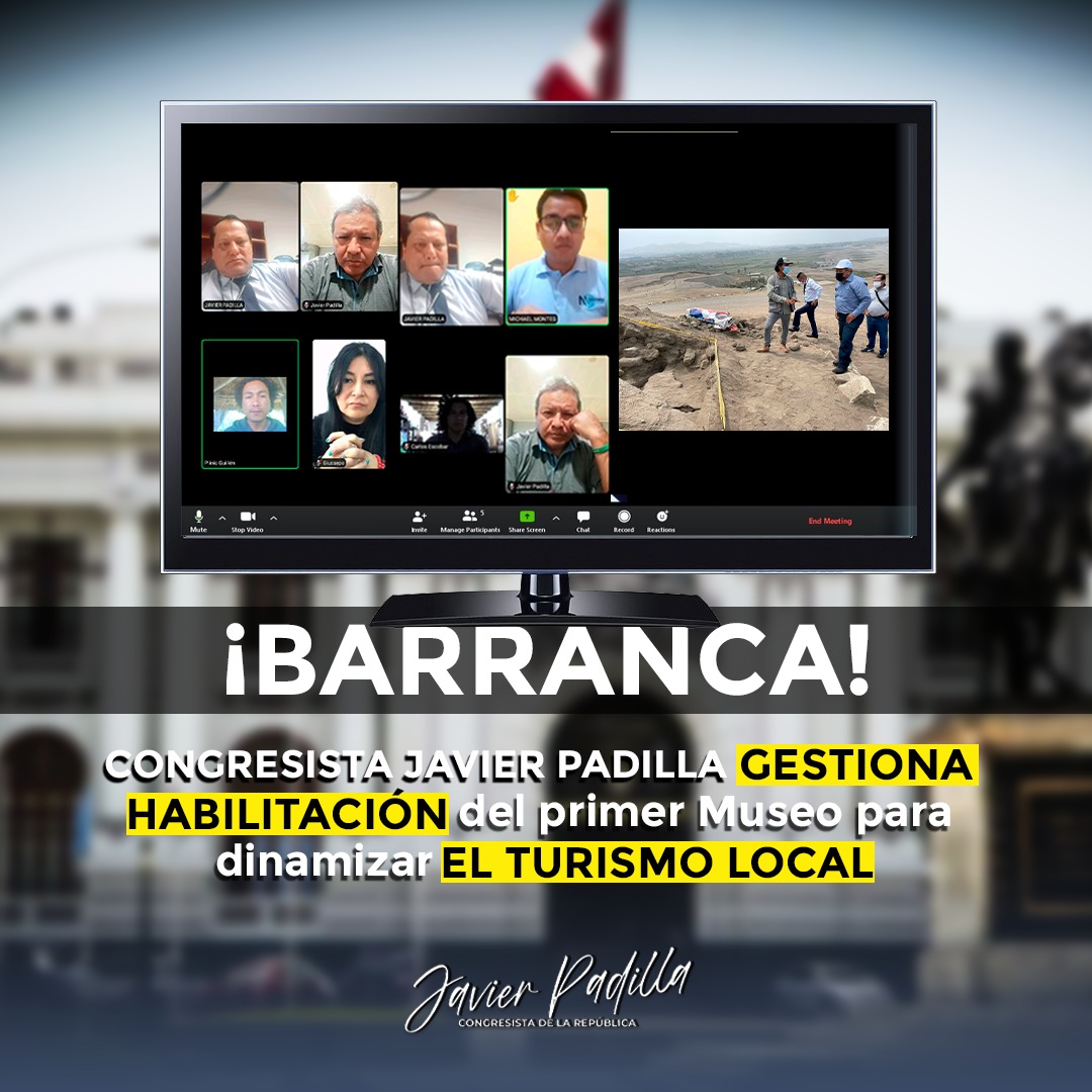 #SemanaDeRepresentación /El Congresista Javier Padilla viene realizando diversas reuniones para GESTIONAR LA HABILITACIÓN e IMPLEMENTACIÓN del Museo con un área de 500 mts cuadrados. 
🔺Este museo albergará importantes piezas rescatadas del sitio arqueológico
#Barranca
