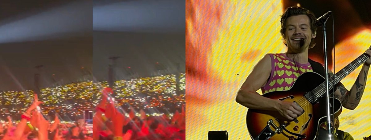angelslouisw's tweet photo. nada más hermoso e icónico que la reacción de Harry Styles en cada uno de los fan project que se hizo en los 4  shows de México. Cada show se lució y se ganaron la admiración de Harry. Mis respetos para los organizadores, se jodidamente logró plebes 🫶🏻 https://t.co/dFQwymH6QZ