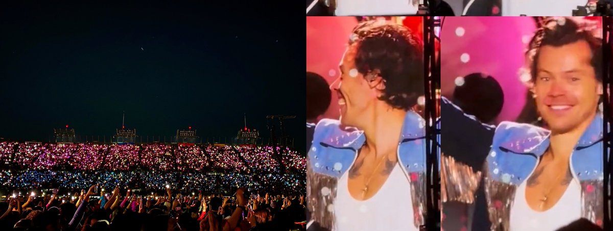 nada más hermoso e icónico que la reacción de Harry Styles en cada uno de los fan project que se hizo en los 4  shows de México. Cada show se lució y se ganaron la admiración de Harry. Mis respetos para los organizadores, se jodidamente logró plebes 🫶🏻
