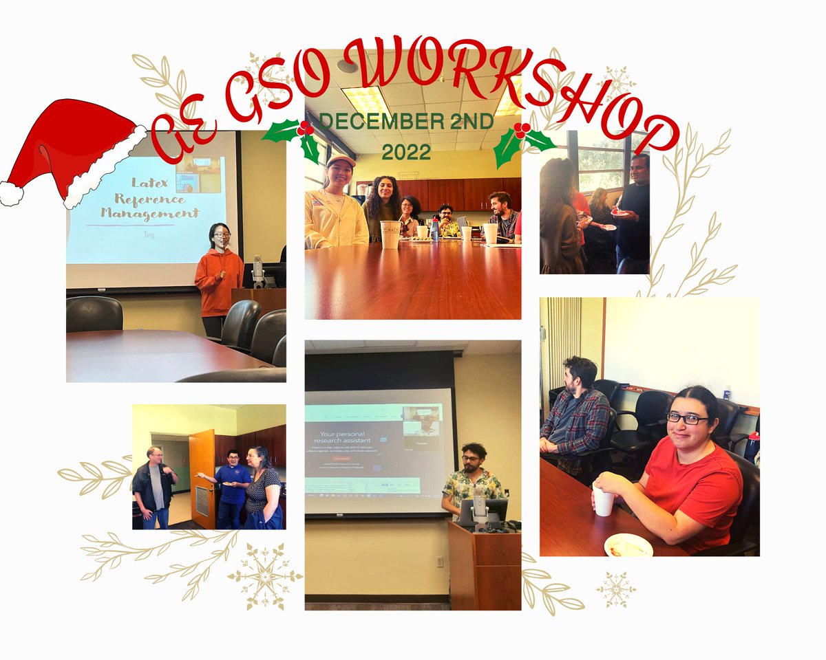 ae_gso's tweet photo. 🎉We had a great time at AE_GSO Holiday Social Hour &amp; Workshop!👏Thank you all for joining us!❤️ Special thanks to Ting and Adams for giving a presentation of reference management!💫 It is super helpful for graduate students!

#aegso #socialevent #gators #graduateschool #workshop https://t.co/d8TWfhnuym