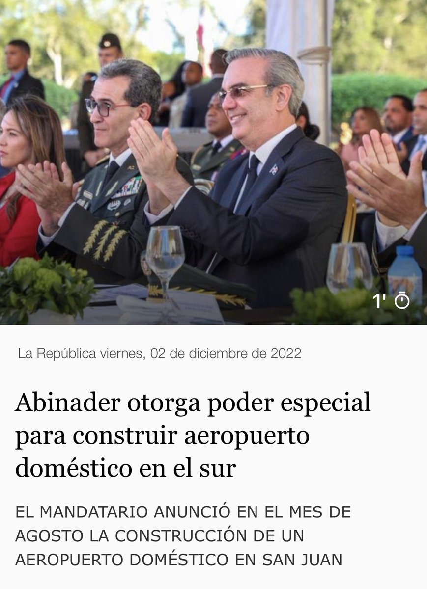 Gracias señor presidente <a href="/luisabinader/">Luis Abinader</a> por disponer la regularización de los terrenos en donde será erigido nuestro aeropuerto MD-SJ (Aeropuerto Maguana). San Juan le estará agradecido por varios años.
