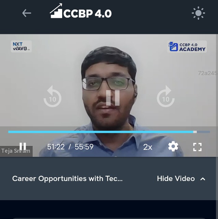 KousikPalguna's tweet photo. Hello Friends :)
#Flyhighchallenge🚀 phase2 its #Day19📅
Day 2 of the 4.0 fest. Today I gained insights about ai/ml , ar/vr & block chain. &How they impact the future of india?#Nxtwavefest
Thank you
@nxtwave_tech @rahulattuluri
@avinashdara
#NxtWave
#CCBPian #consistency https://t.co/FCz4X9XIhK