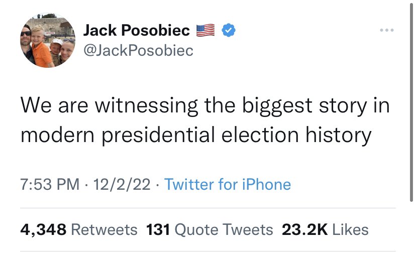 MichaelEHayden's tweet photo. If I merely write “lmao” you wouldn’t fully understand how hard I’ve been laughing at Jack Posobiec’s reaction to #twitterfiles https://t.co/81YMfyZ89s
