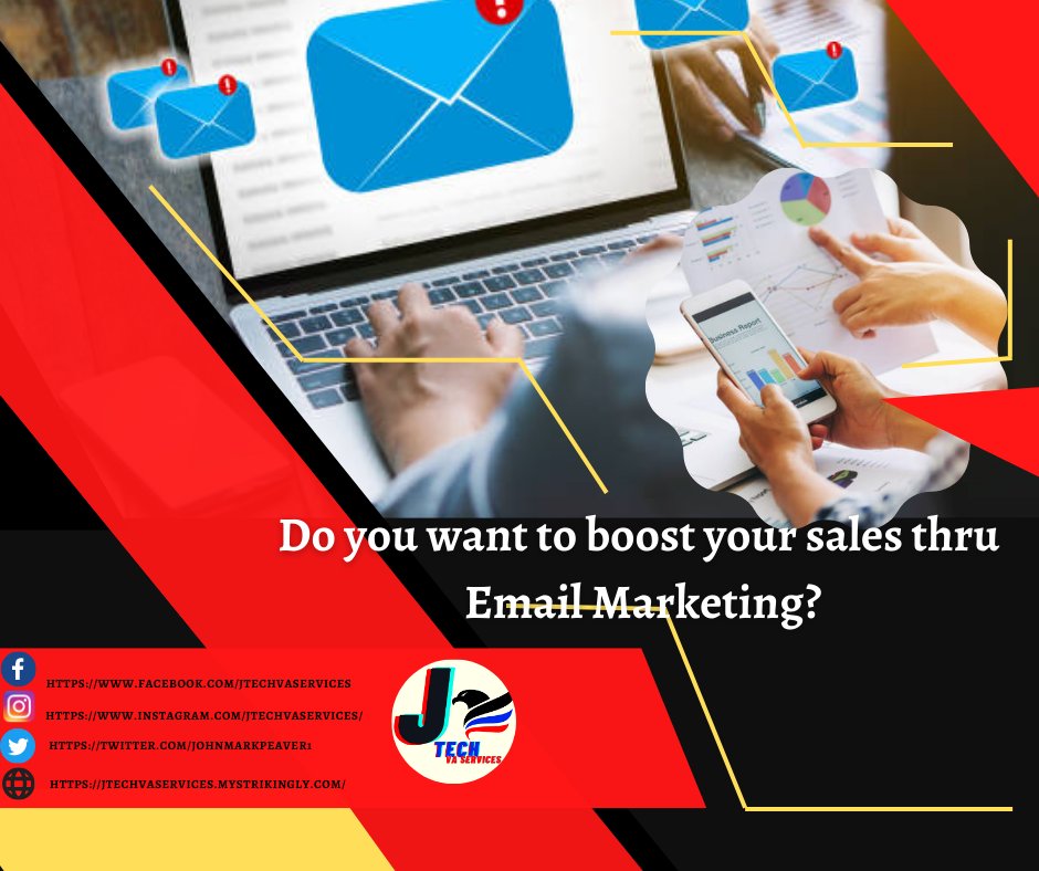 JohnmarkPeaver1's tweet photo. " Email isn't going away; it's still one of the most effective ways to turn a lead into a prospect, a prospect into a buyer, and a buyer into a loyal customer."💻😍👍
#JTECH_MARKETINGSTRATEGIES #JTECHINNOVATE 
Follow me on :  https://t.co/yUrBwriI17 https://t.co/LVTxYX6YHu