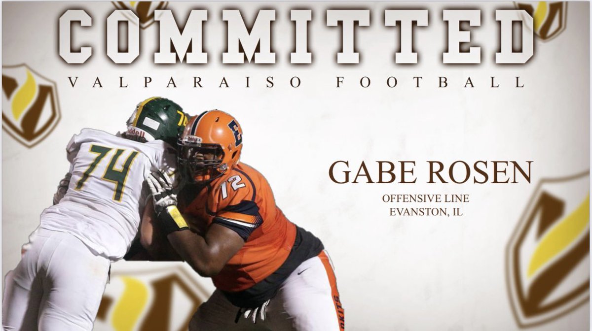 Gabe Rosen (@rosen_gabe) on Twitter photo Extremely excited to announce my commitment to play Division 1 football at Valparaiso University! Thank you to <a href="/CoachDenecke/">Pat Denecke</a> <a href="/CoachLFox/">Landon Fox</a> and the rest of the <a href="/valpoufootball/">Valpo Football</a> staff! Go Beacons!!!💛🤎 Extremely excited to announce my commitment to play Division 1 football at Valparaiso University! Thank you to <a href="/CoachDenecke/">Pat Denecke</a> <a href="/CoachLFox/">Landon Fox</a> and the rest of the <a href="/valpoufootball/">Valpo Football</a> staff! Go Beacons!!!💛🤎