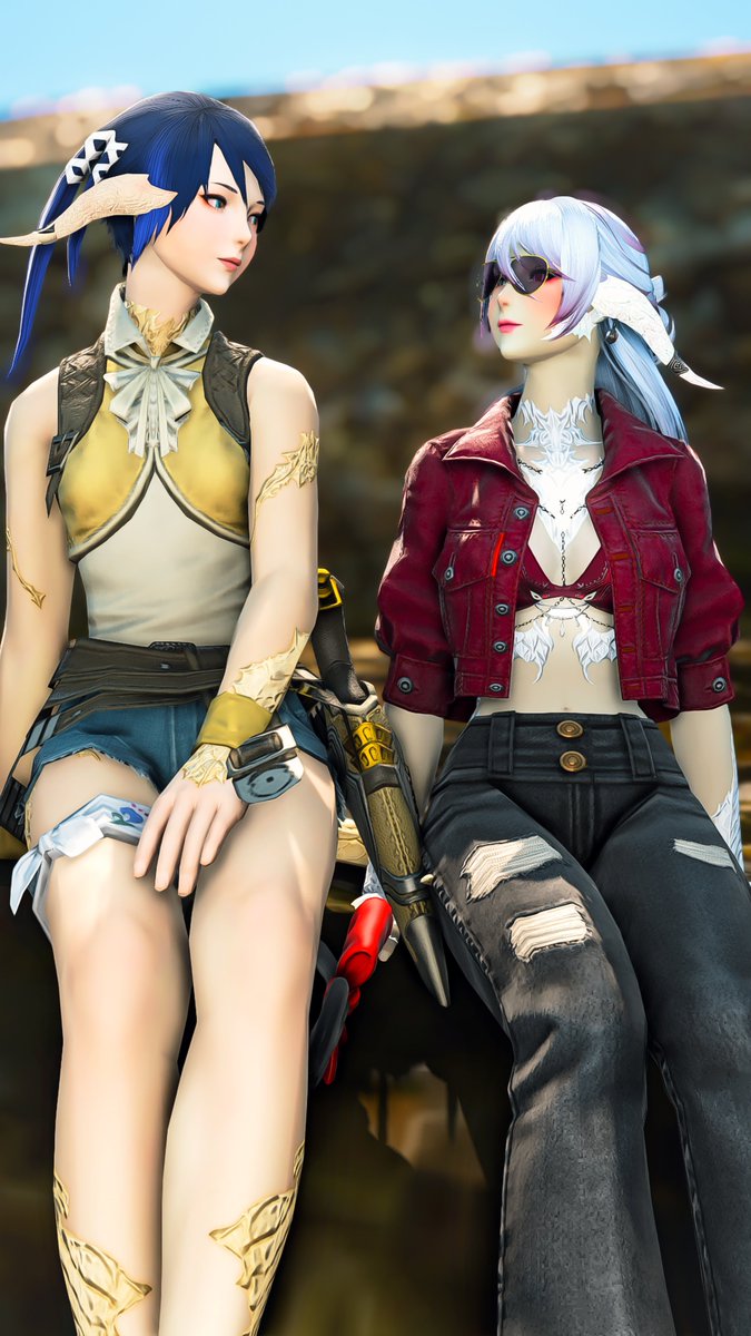 Always by each other's side~ 

#FFXIV #GPOSERS #XIV_PICTCLIP #NenekoColorS #アウラ #Au_Ra #Ai_Peashy
