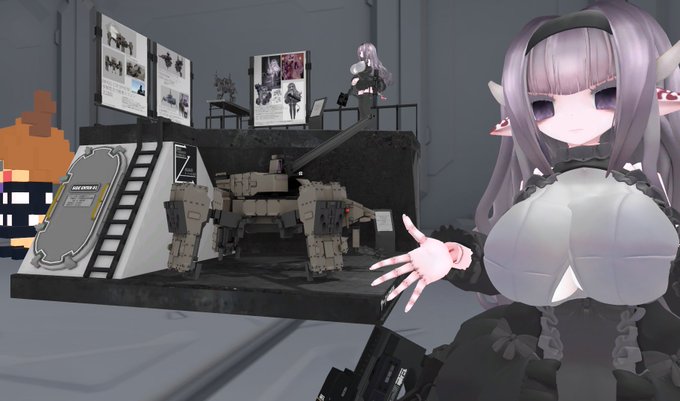 #Vket2022Winter にブースを出展しました!
多脚型主力戦車≪スフェン≫その他の販売アバターを展示しています。また製作中のゴシックロリータ球体関節人形≪シスター・クエンステッド≫も展示しているので是非お立ち寄りください!
#Vket #Vketお品書き 
展示ワールド 【テザーフォード-影-】 