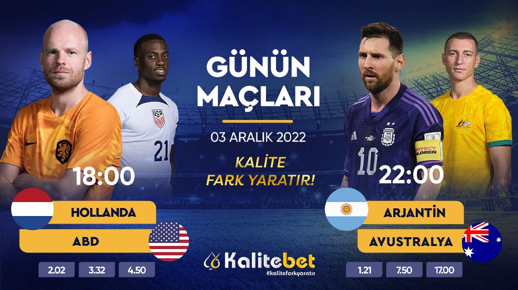 KalitebetBonus's tweet photo. KALİTEBET SPORUN ADRESİNE HOŞ GELDİN !

🔐Günün Maçı⚽️⚽️

#Hollanda ⚔️ #ABD
#Arjantin ⚔️ #Avustralya

📢Tek Yatırıma %30' a varan Çevrimsiz Kayıp Bonus + %35'e Varan Ertesi Gün Bonusu 🚨

Kaliteli Bonus ve Kaliteli Oran;
👉 https://t.co/Mjtr135oe6 https://t.co/eXFkuHWY6b