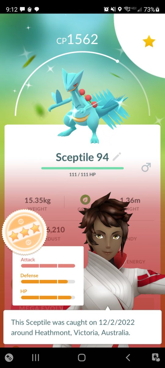 MandaTrashPand3's tweet photo. Wow! 2nd raid #shiny again! I already have 2 of these but this one has way better stats! #shinymega #PokemonGO #PokemonGORaids thank you to mkjailaaa on my friends list!! https://t.co/rIwC1Dp0No