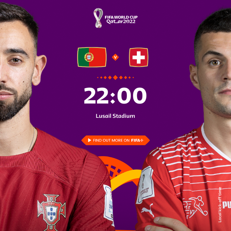 FIFAWorldCup's tweet photo. The final spots in the last 16 🔒

MON 🇧🇷🇰🇷
TUE 🇵🇹🇨🇭

#FIFAWorldCup #Qatar2022