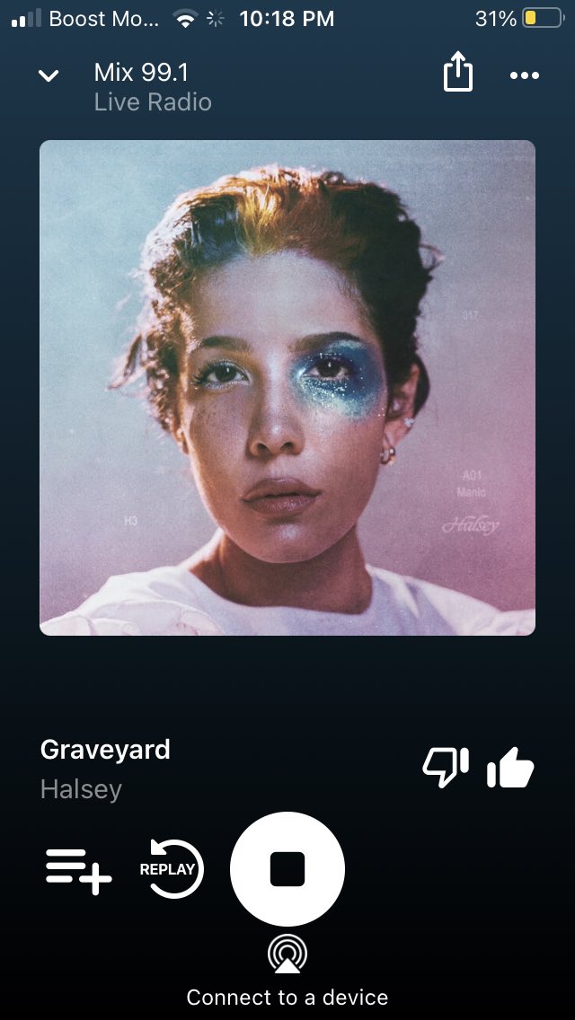 HalseyAtRadio's tweet photo. What a #throwback!! Thank YOU @Mix991Mankato for playing #Graveyard by @halsey! https://t.co/bKbX3Hsd92