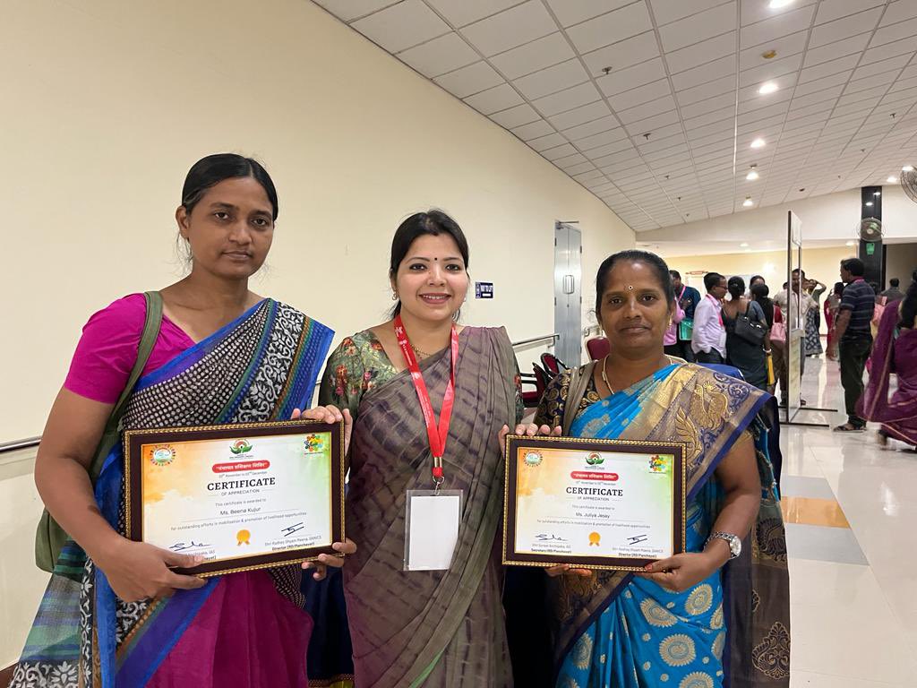 ReshmaSinghani's tweet photo. Panchayat Shivir at ANI were the SHGs were facilitated #hardwork https://t.co/OvZVSrl2XR