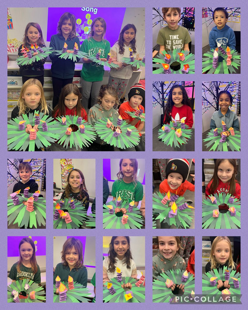 Mme_SRobinson's tweet photo. These fabulous grade 3’s @StLeonardOCSB acknowledged the first week of Advent and lit their HOPE candle. I am proud of these beautiful humans! 💜#reAdvent #OCSBcommunity https://t.co/Kn6brc2IzH