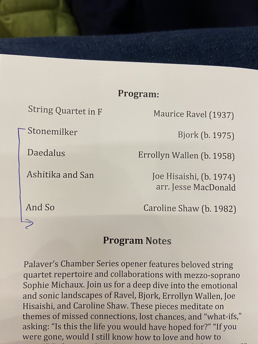 MusicoloJake's tweet image. Extremely enjoyable string quartet program at #Brattleboro Music Center from the Palaver String Quartet. 4 min drive from my couch 😇