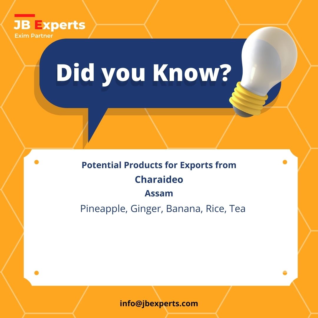 jb_experts's tweet photo. What you can #Export From Assam, Charaideo #export #import #business #JBExperts #Consultation #training #Eximcoaching#Assam #Charaideo #Pineapple #Ginger #Banana #Rice #Tea # https://t.co/v0jCeDu0Ke