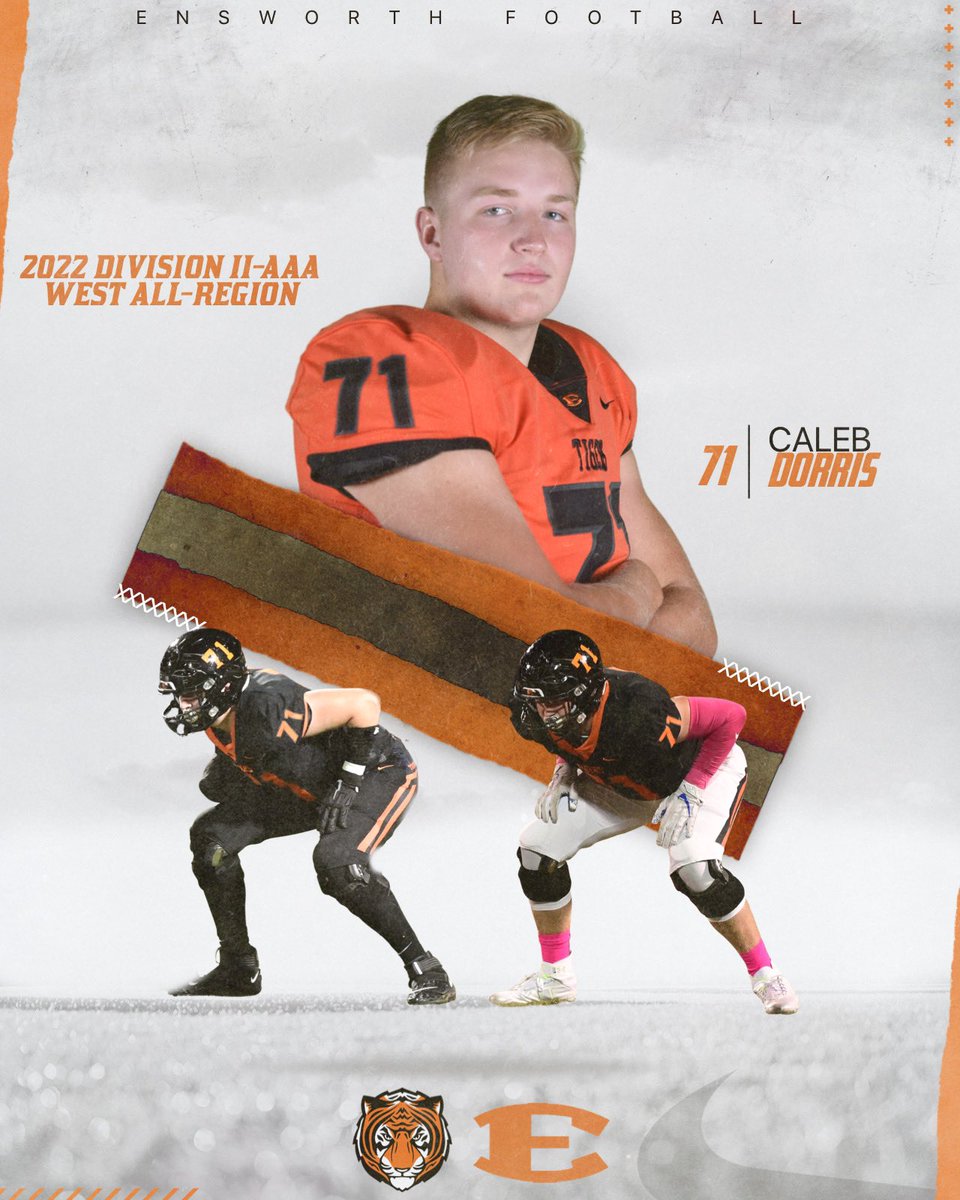 EnsworthFB's tweet photo. Congratulations on your selection to the All-Region Team - Caleb Dorris! @Ensworth @EnsworthTigers @CalebDorris71 https://t.co/okB3fdyRKP