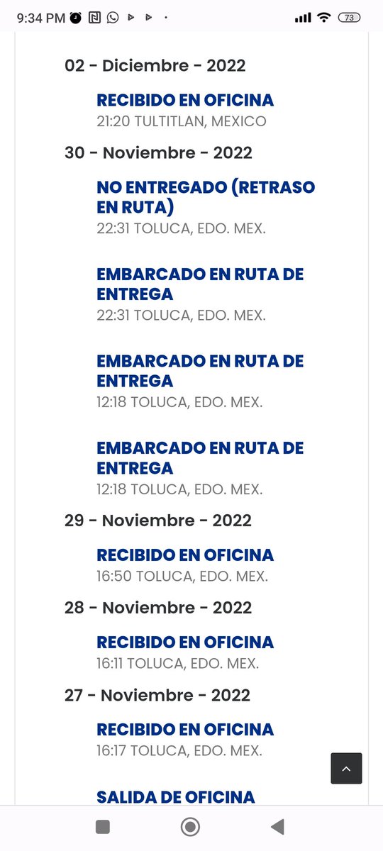 constanzamtz31's tweet photo. @REDPACK_mkt @Profeco No tienen habilitada la opción! 😤 Pésimo servicio. Número de guía 85725380
3 días en Toluca y regresan a Tultitlán es una broma? https://t.co/TzuK7TlR1N