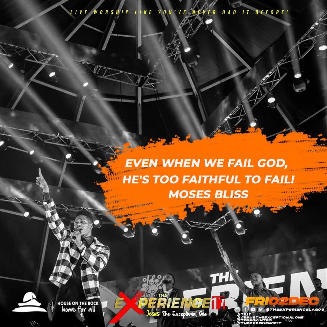 hotrumuahia1's tweet photo. Moses Bliss reminds us that God is the Lover of our soul, the only one Who knows where it hurts and can heal it just right. He gives us rest!

🎶God is too faithful to fail🎶
@mosesblisslive
 
#TE14
#TheExperience17 
#JesusTheExceptionalOne https://t.co/e1BVwFxF4i