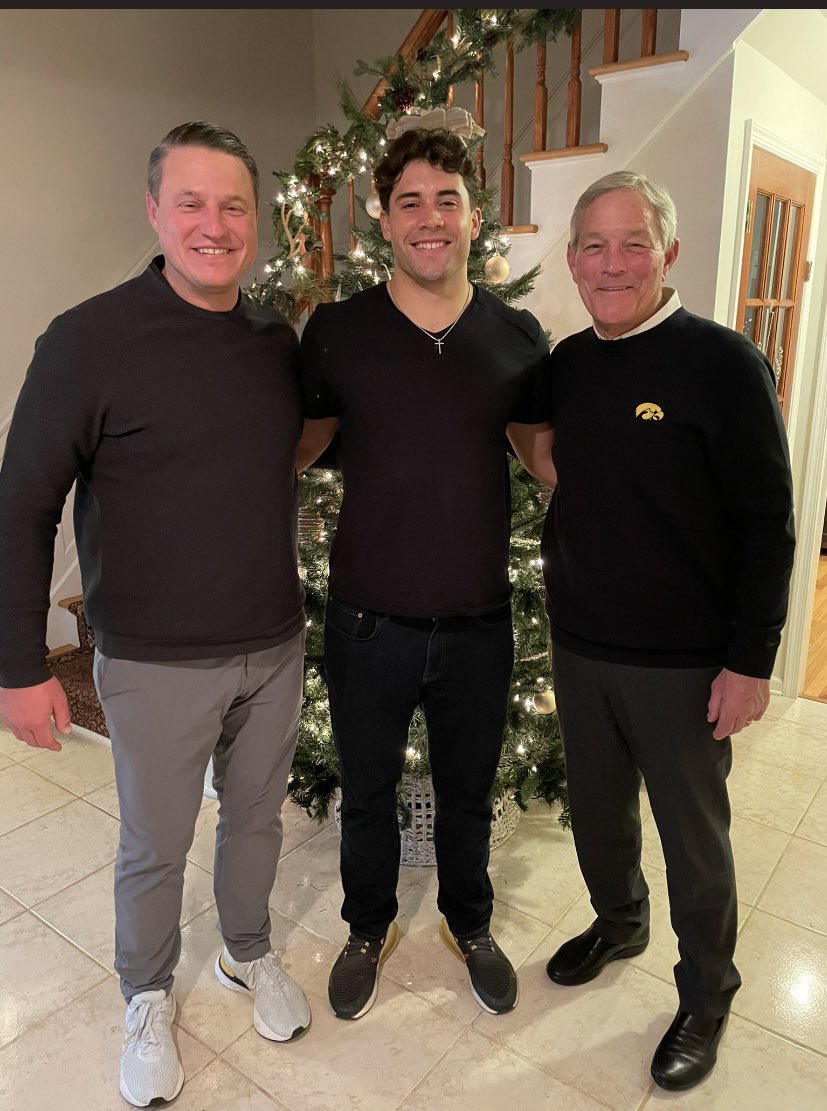 kinnick519's tweet photo. This picture Marco sent 48 minutes ago thanking Kirk and Brian for stopping by tonight in Jersey, doesn’t give me a lot of faith that Iowa is getting a new OC.

Truly feel Kirk thinks that Iowa’s issues this season were 100% personnel and not play calling. https://t.co/UQZVmbqrgw
