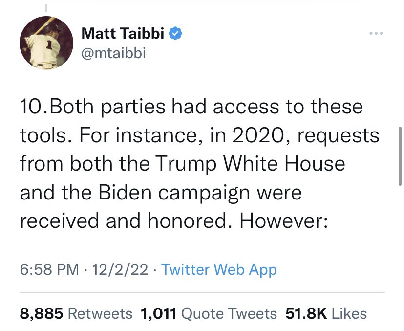 MattBinder's tweet image. so Elon Musk throws Matt Taibbi thousands of documents for the Twitter Files &amp;amp; Taibbi himself claims he saw evidence implicating Trump’s White House, the actual administration in power, and Taibbi decides to…dive into the Hunter Biden stuff!!

lmao