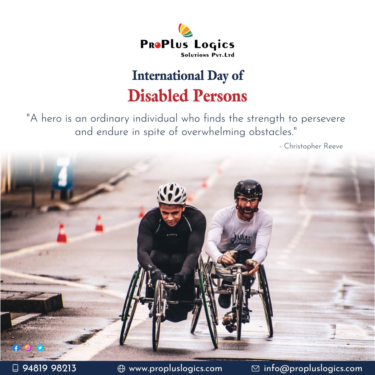 propluslogics's tweet photo. Happy International Day of Disabled Persons to the heroes who have gone beyond their disabilities to accomplish the impossible in their lives.
.
.
#businessideas #trendingreels #whatasppupdate #wordpressdeveloper #softwaredeveloper #logodesigncompany #websitedeveloper https://t.co/5fD5sXOBY9