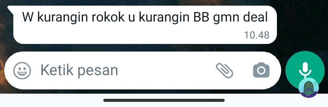 💚 no salty, tapi cuma mau tau kalian bakalan gimana kalo doi ngechat gini?