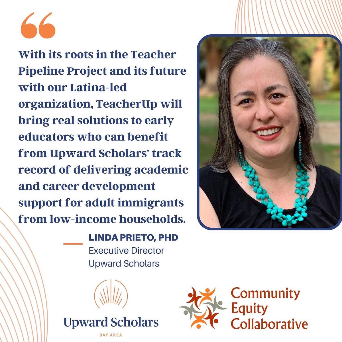 PeninsulaEquity's tweet photo. Exciting news in Bay Area early childhood education workforce development! The Teacher Pipeline Project is moving to Upward Scholars. #EarlyChildhoodEducation #WorkforceDevelopment #Latinx #Teachers #UpwardScholars #CommunityEquityCollaborative https://t.co/1EQfgqs0AG