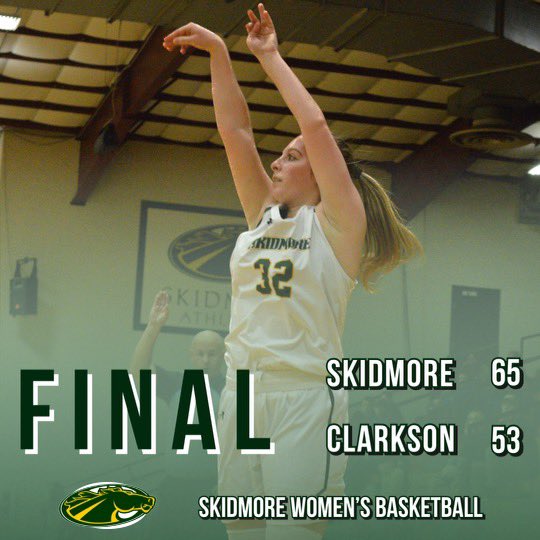 Skidmore WBB on Twitter "Starting off LLAthletics play with a 6553 win against Clarkson 👏💪😤