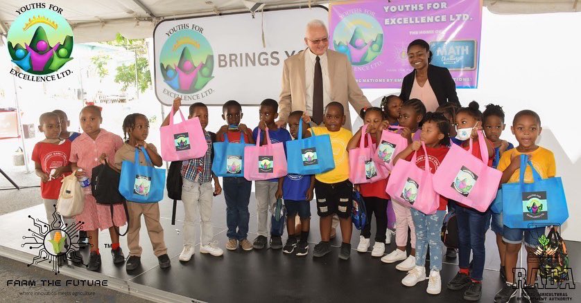 YFEIntl's tweet photo. Highlights from our Farm the Future Symposium in Grants Pen at Peace Park on Wednesday! 

Slide 1: Children receive YFE goodie bags stacked with @trushakeja and @seprodgroup products! The Honourable Delroy Chuck, MP., Minister of Justice and Member of Parliament for the.. (1/6) https://t.co/TNmnBqfcgh