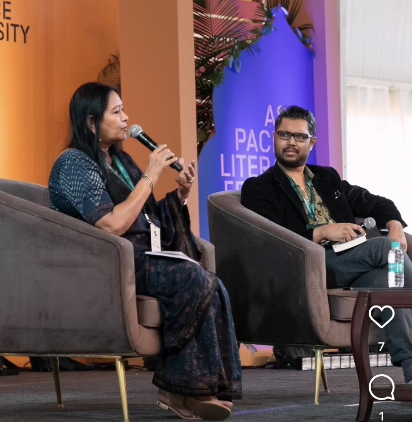 vinita65's tweet photo. It was special to launch my collection (The Natural Language of Grief) side by side the Yearbook anthology I co-edit with Sukrita. Thank you Siddharth Dasgupta for the conversation. Thank you #allianceuniversity and #ap_writers for the platform. #apwt #booklaunch https://t.co/QAy6iIANdB