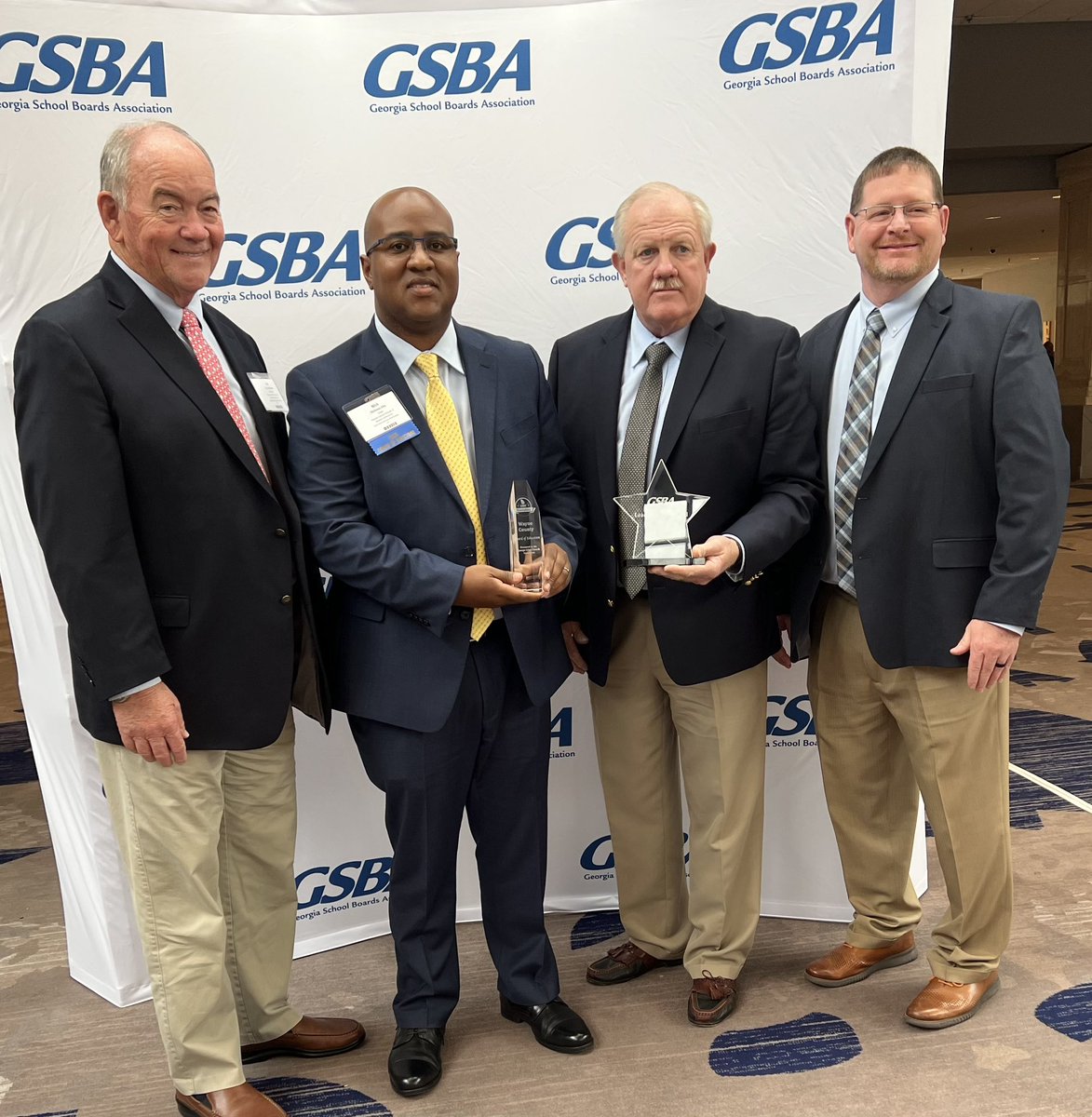 ndellis124's tweet photo. The Wayne County BOE and School System were awarded the 2022 Exemplary Board Award and 2022 Leading Edge Award at the GSBA Fall Conference! It was such an honor to present at this year’s communication workshop. @gsbacomm #GreatTodayGreaterTomorrow 
 #GSBAGSSA22 https://t.co/5LXm6TcVyc