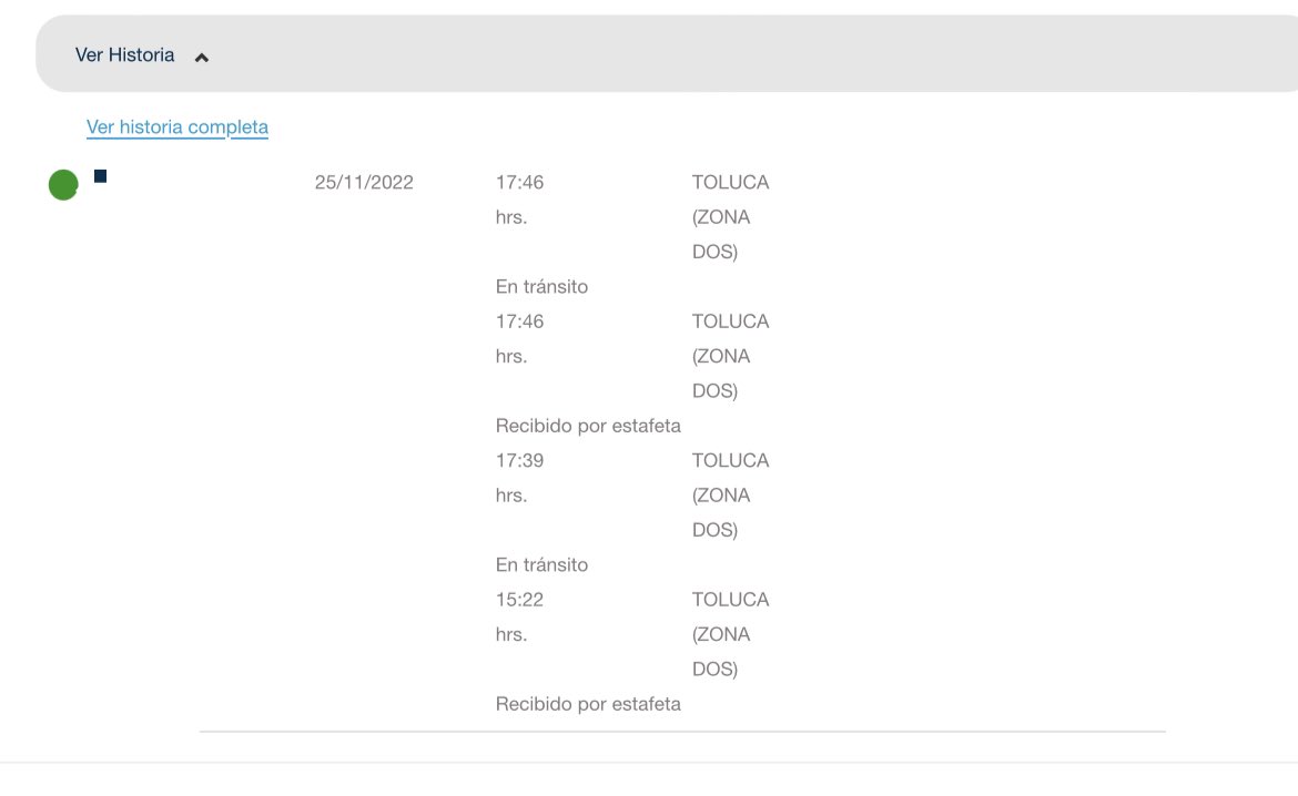 isilvas's tweet photo. @laramirezp @estafeta @amazonmex @Profeco Después de evidenciar a @estafeta me respondieron el DM que mandé diciendo que el envío estaba rumbo a Mexico poniente que revisara en la herramienta de rastreo el cual no ha cambiado de estatus desde el 25 de noviembre. Solo dicen mentiras y no resuelven nada cc @Profeco https://t.co/1XcFWoOeef