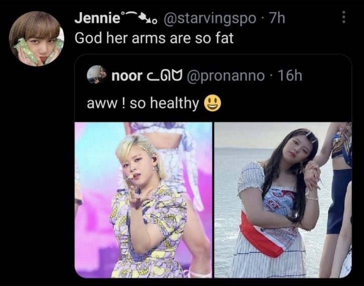 Brooke_S4105's tweet photo. for blinks to even go on and say they lost respect for armys because we’re upset and done with the bts disrespect… like this is what y’all say… and you’ve lost respect for us?… nah 😐
#bts #btshate #BTSARMY #BTS_twt #blink #BLINKs #blinkscyberbullying #blackpink https://t.co/709n6PncLD